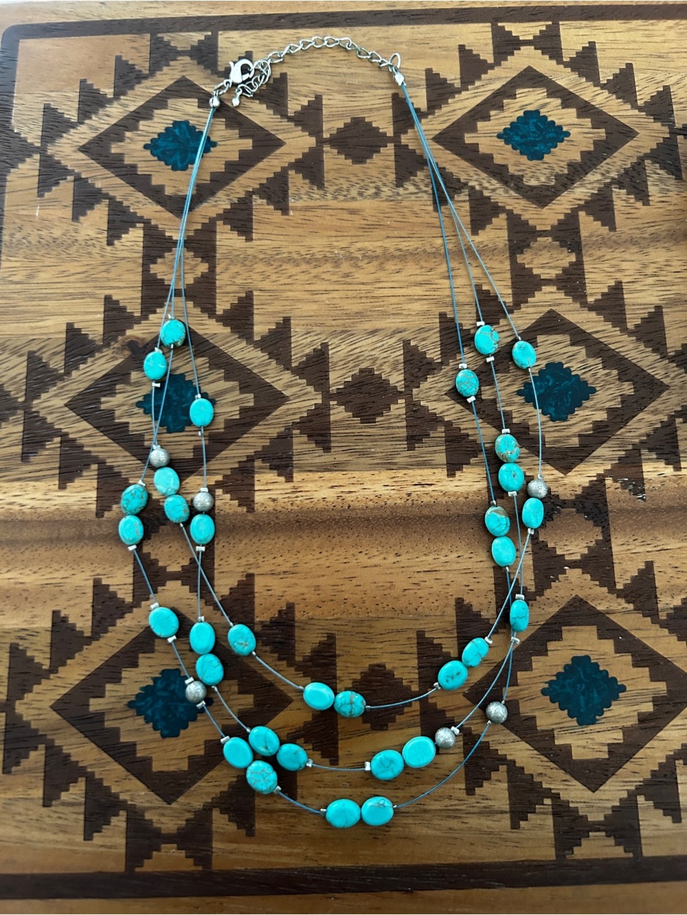 Turquoise Multi-Strand Beaded Necklace - Women's Jewelry
